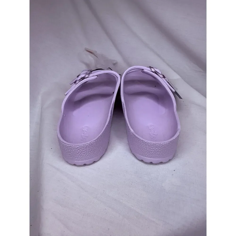 Cat & Jack Kids' Noa Footbed Sandals, Lavender, Size 5, NWT